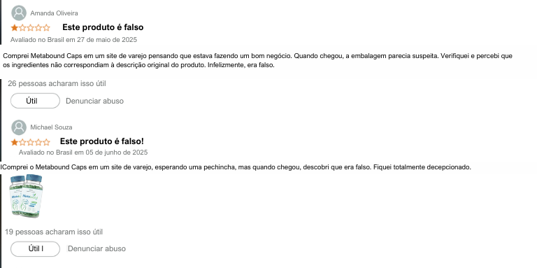 Metabound Caps avaliações